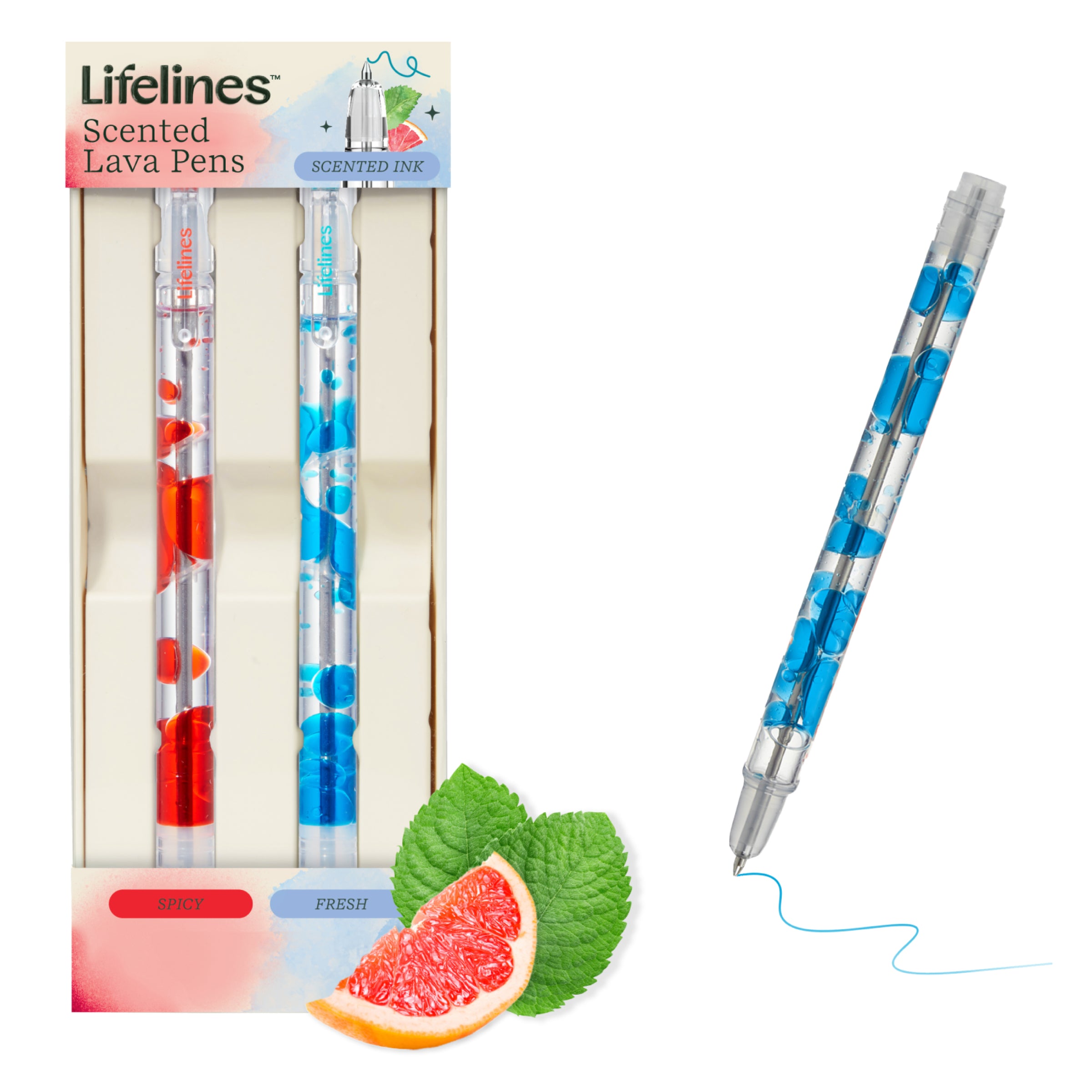 Scented Lava Pen 2 Pack - Blue/Red