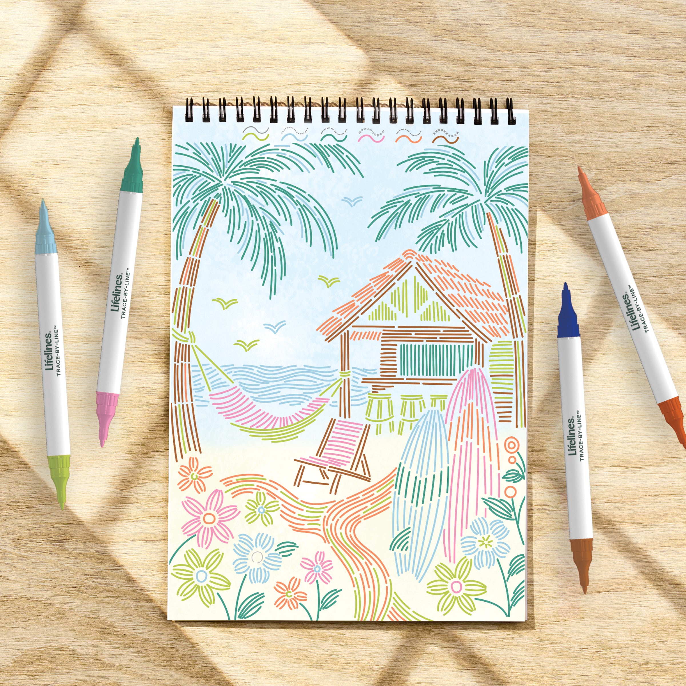 FlowArt®: Trace-By-Line, Tropical Paradise