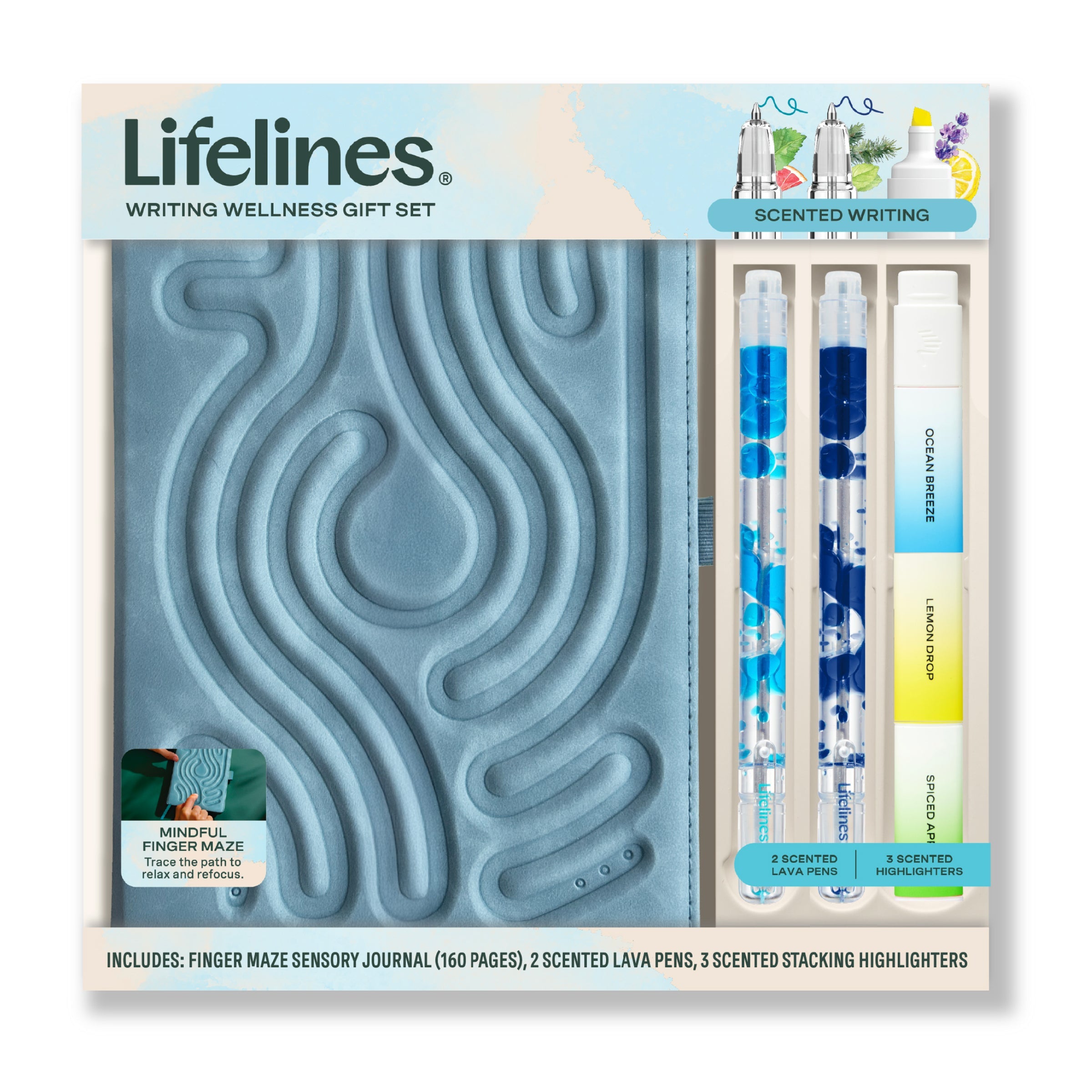 Writing Wellness Journal Set - Blue