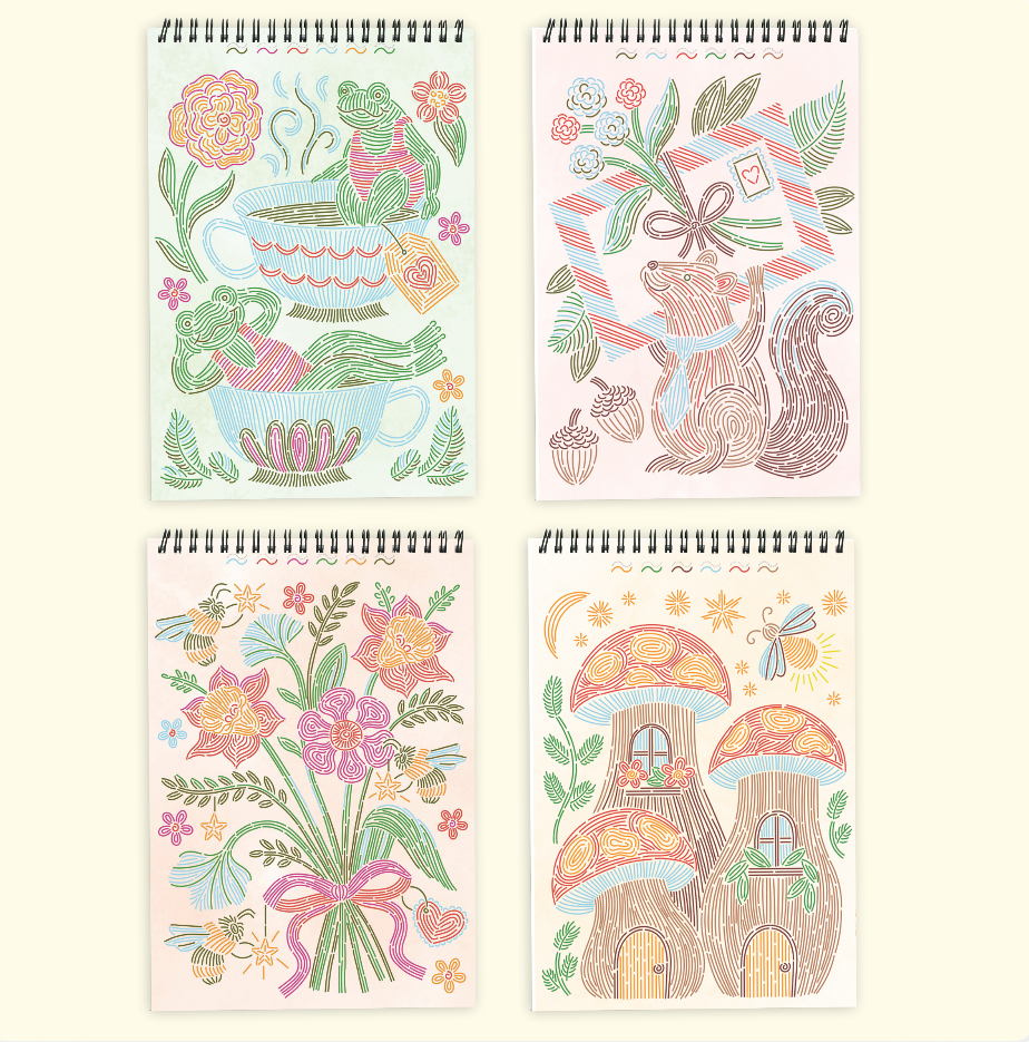 FlowArt® : Trace-By-Line, Woodland Whimsy